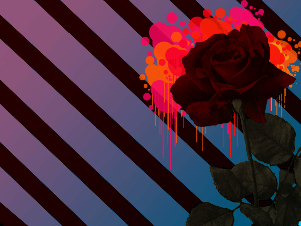 Retro Rose -Blue-