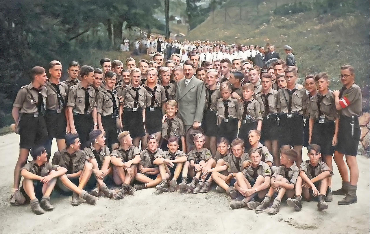 Adolf Hitler With Hitler Youth By Ral9010NS On DeviantArt adolf-hitler-with-hitler-youth-by-ral9010ns-on-deviantart