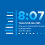 Bluesh Rainmeter Clock and Visualizer Skin
