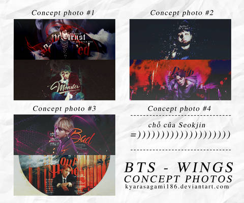 PSD FREE // BTS WINGS CONCEPT PHOTO