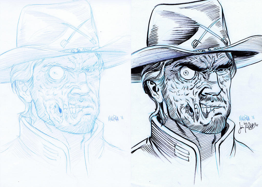 Jonah Hex sketch and inks