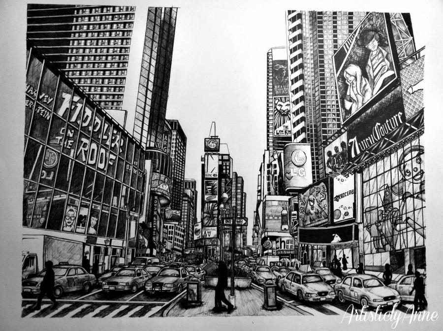 Deviantart Square Y New York Times Square by artisticlyanne on DeviantArt