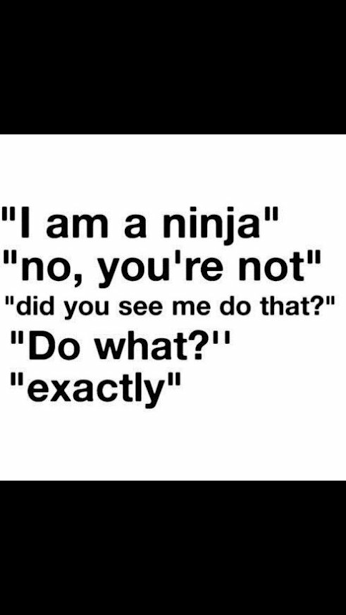 I'm a ninja