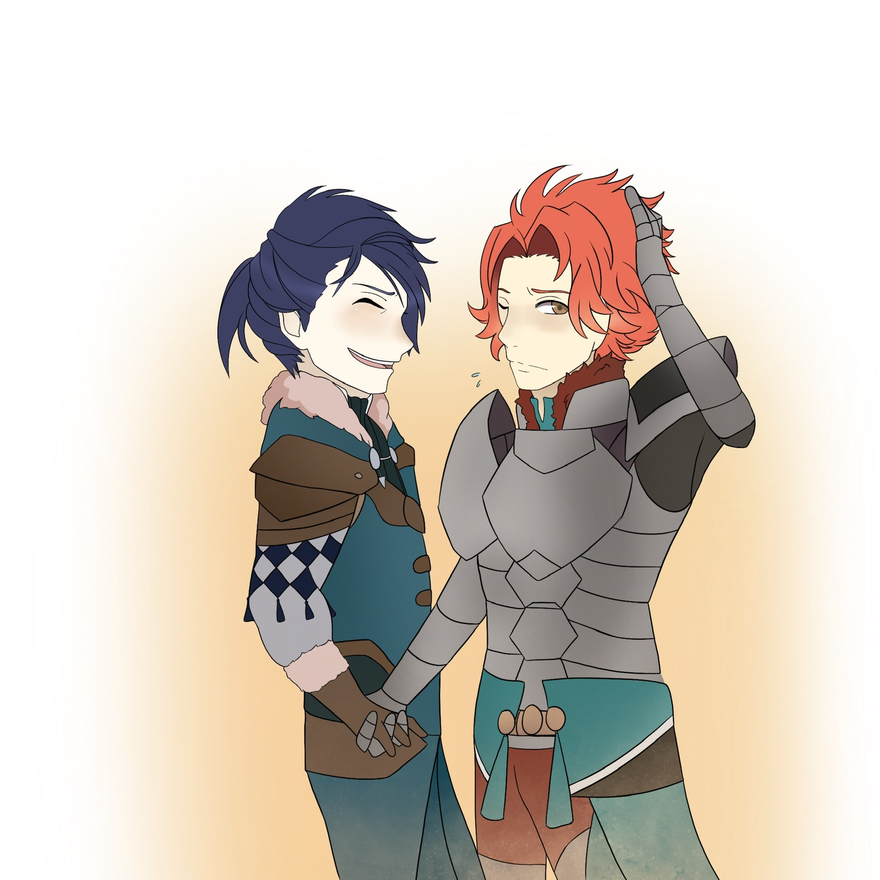 picture Fire Emblem Three Houses Felix Timeskip felix and sylvain by dokomanari on