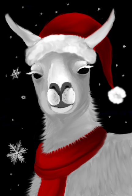 Christmas llama