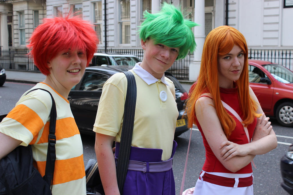 Phineas, Ferb and Candace (LFCC 2014)