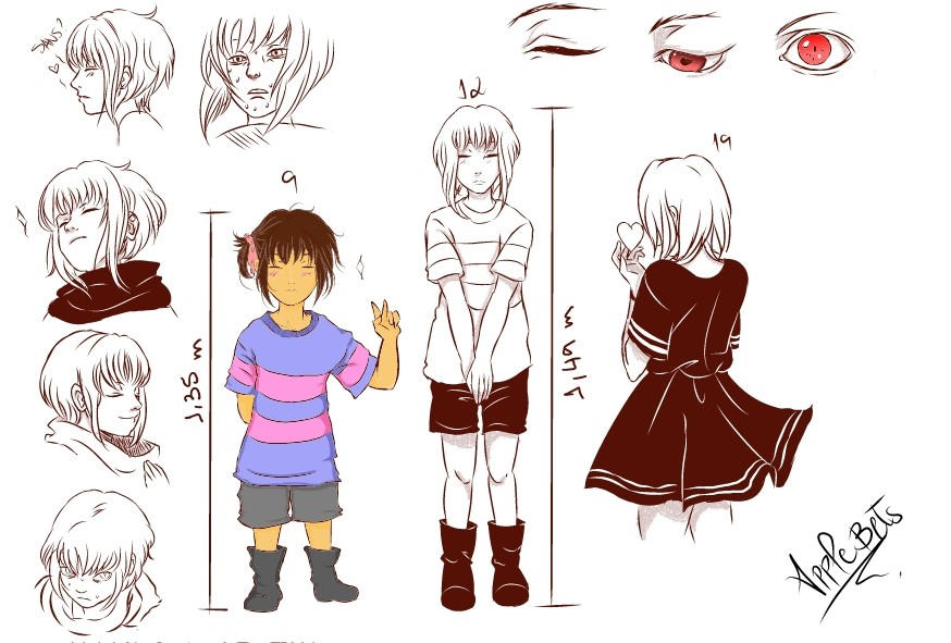 Frisk Reference Drawing Frisk s Design by AppleBets on DeviantArt