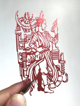 Small Paper Cutting Art : Rey-Scavenger