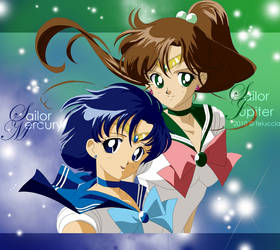 Sailor Mercury and Jupiter