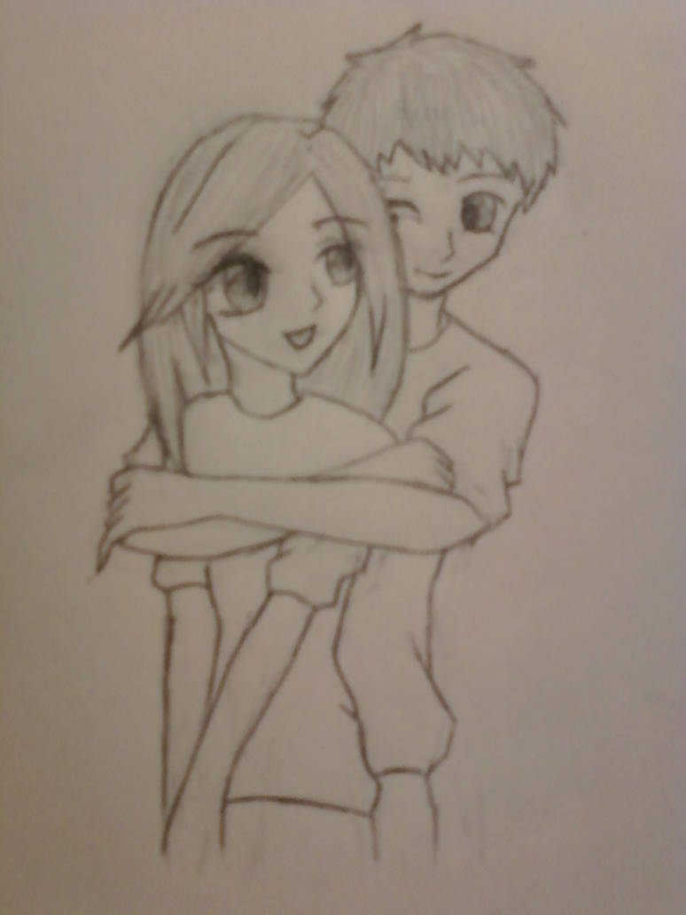 Anime Hug From Behind by jeannette13z on DeviantArt