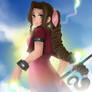 Aerith on a sending (Commission)