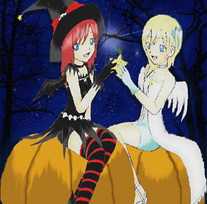 Kairi and Namine in Halloween