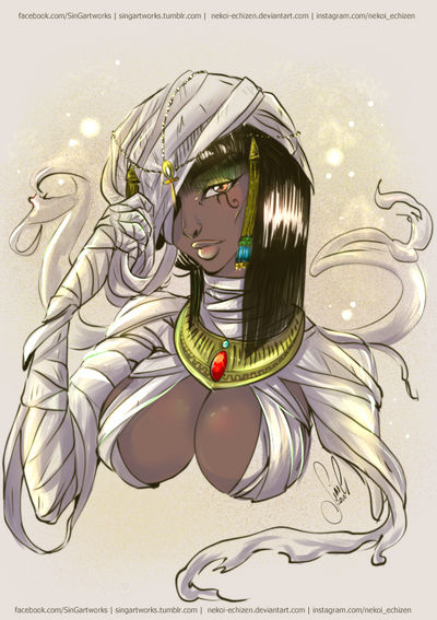 Drawlloween 2016 - Mummy by Nekoi-Echizen