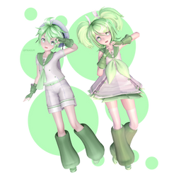 Sour Style Kazemine Twins [ MMD DL]