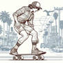 Retro skateboarding 2