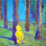 Pooh in the forest