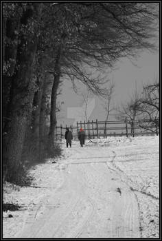 together in the snow