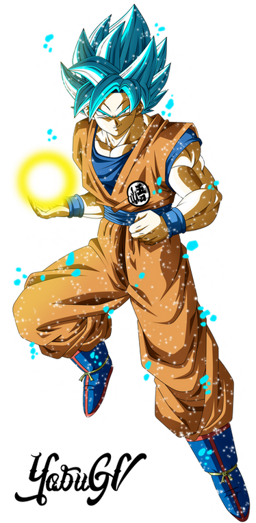 DBS - Goku SSJ Blue Kaio-Ken (no aura) by VictorMontecinos on