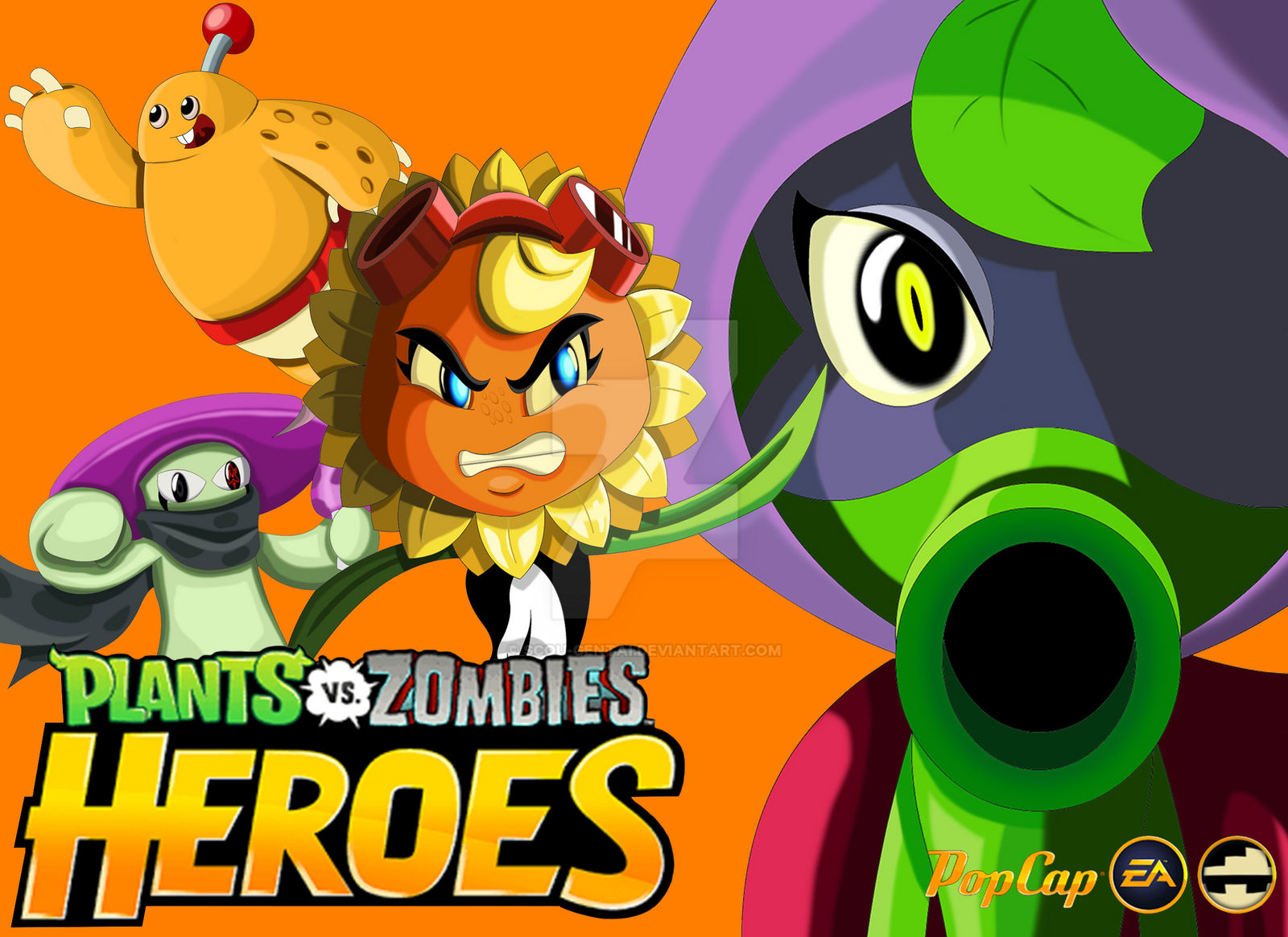 PvZ Heroes (title cover - landscape) For PopCap/EA by ScOu-Gentai on ...