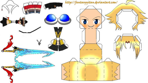 Tidus chibi Papercraft