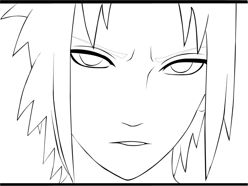 Desenhos para colorir do Naruto – Sasuke