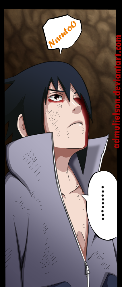 Sasuke com o olho sangrando Colorido