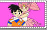 Gohan and Rini Stamp