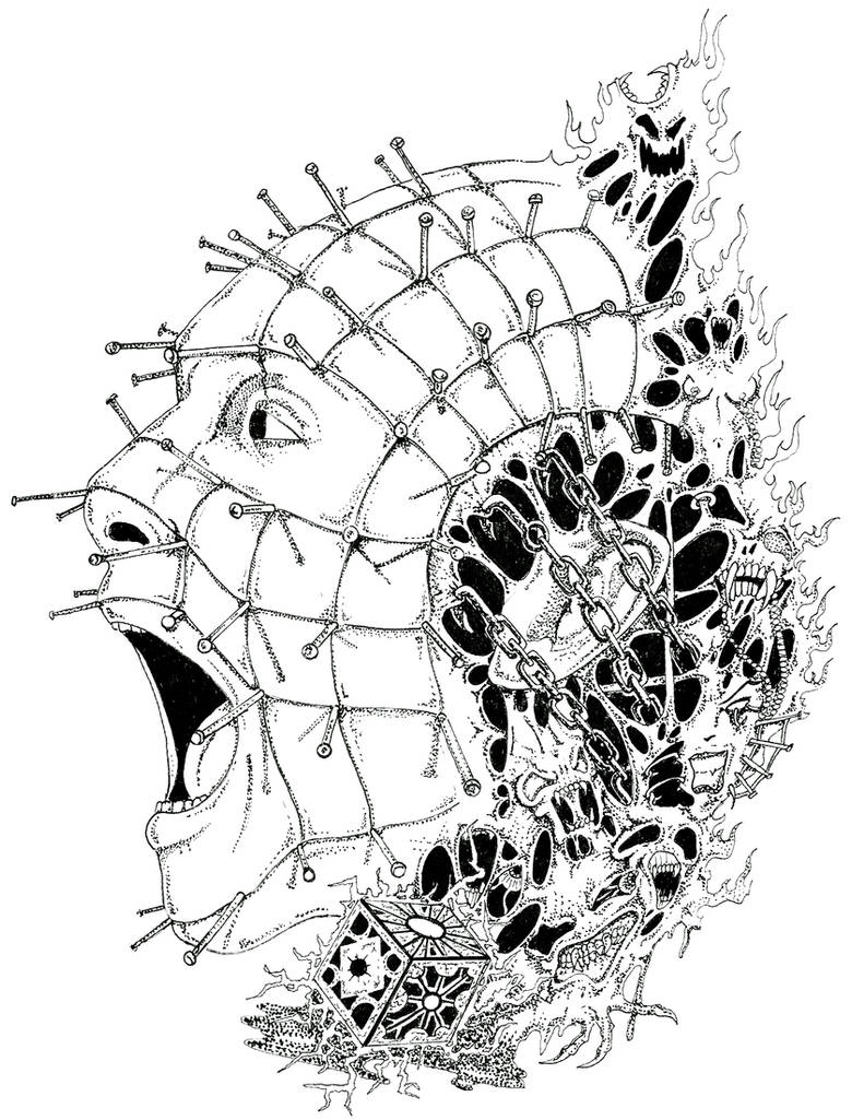 Pinhead pen and ink by SonOfSamhain on DeviantArt