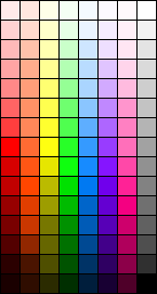 Basic Color Grid by PokemonGirl42 on DeviantArt
