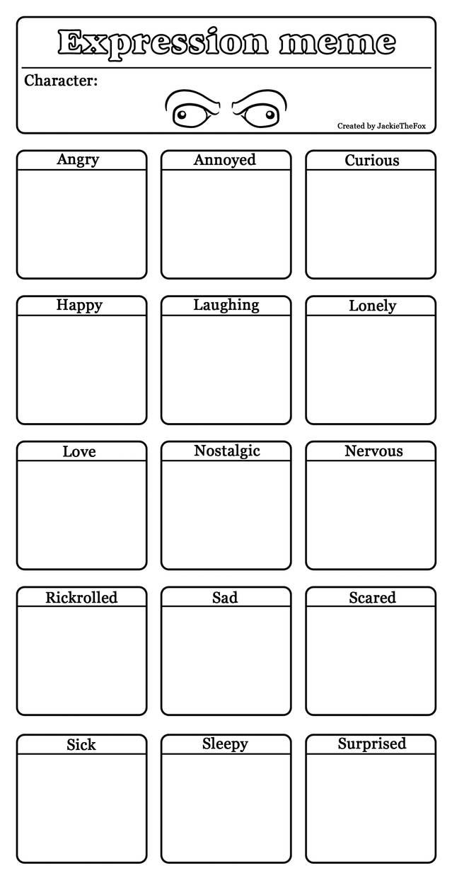 Expression meme blank by MechanicalFirefly on DeviantArt Expression meme blank by MechanicalFirefly on DeviantArt