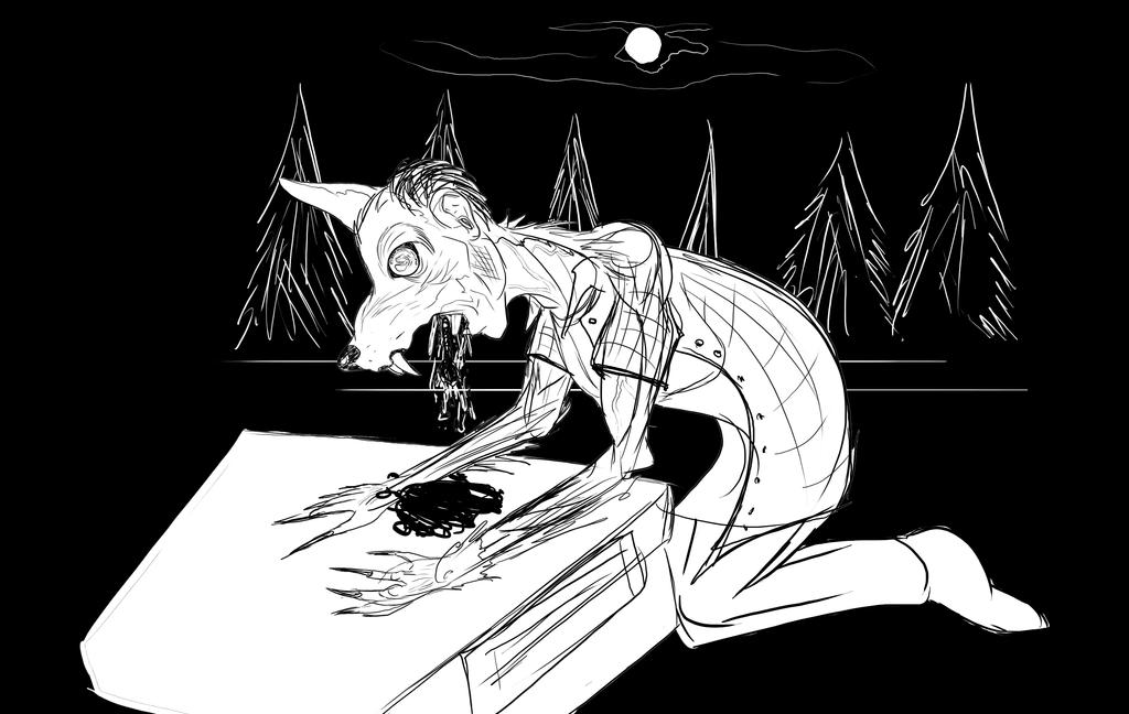 Werewolf Day Inktober day 11- Werewolf by MechanicalFirefly on DeviantArt