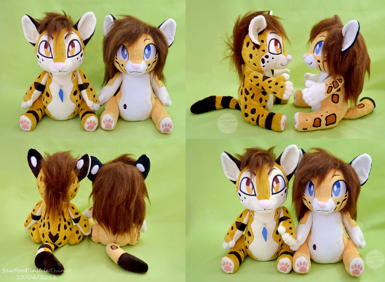 Pommy and Goddess OC Plushies by SewYouPlushieThings