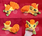 Shiny Vulpix Beanie Plush by SewYouPlushieThings