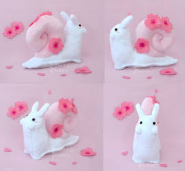 Cherry Blossom Snail Plush