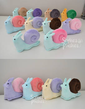 Custom Colour Snail Plushies