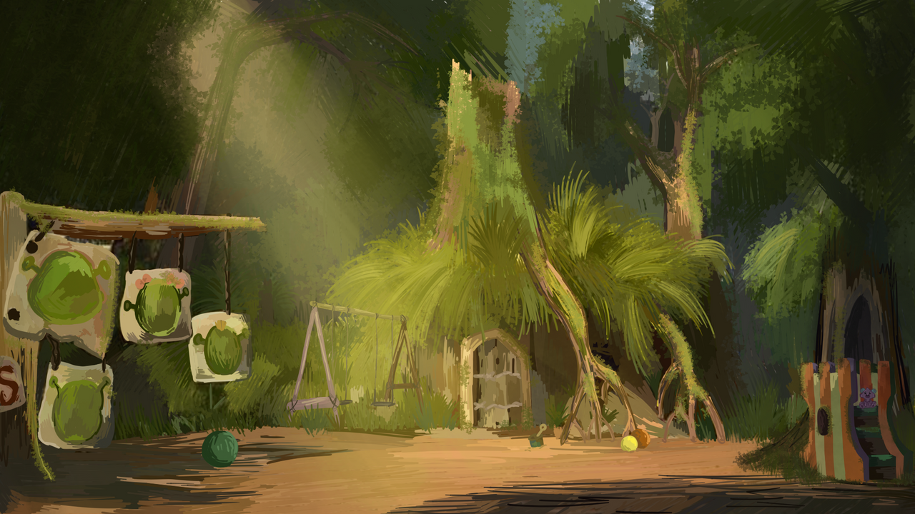 Shrek Environment Shrek Swamp Artwork by cozydiamonds on DeviantArt