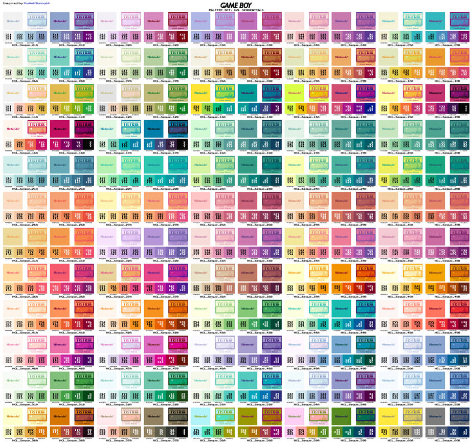 Game Boy Palette Set - HCL Sequentials by AdvancedFan2020 on DeviantArt