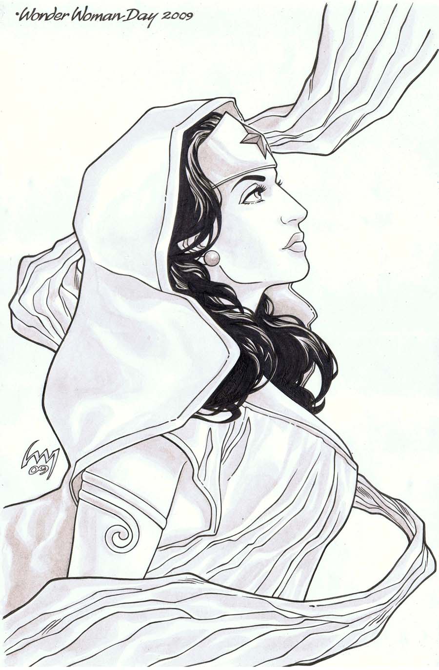 Angel From Themyscira inked