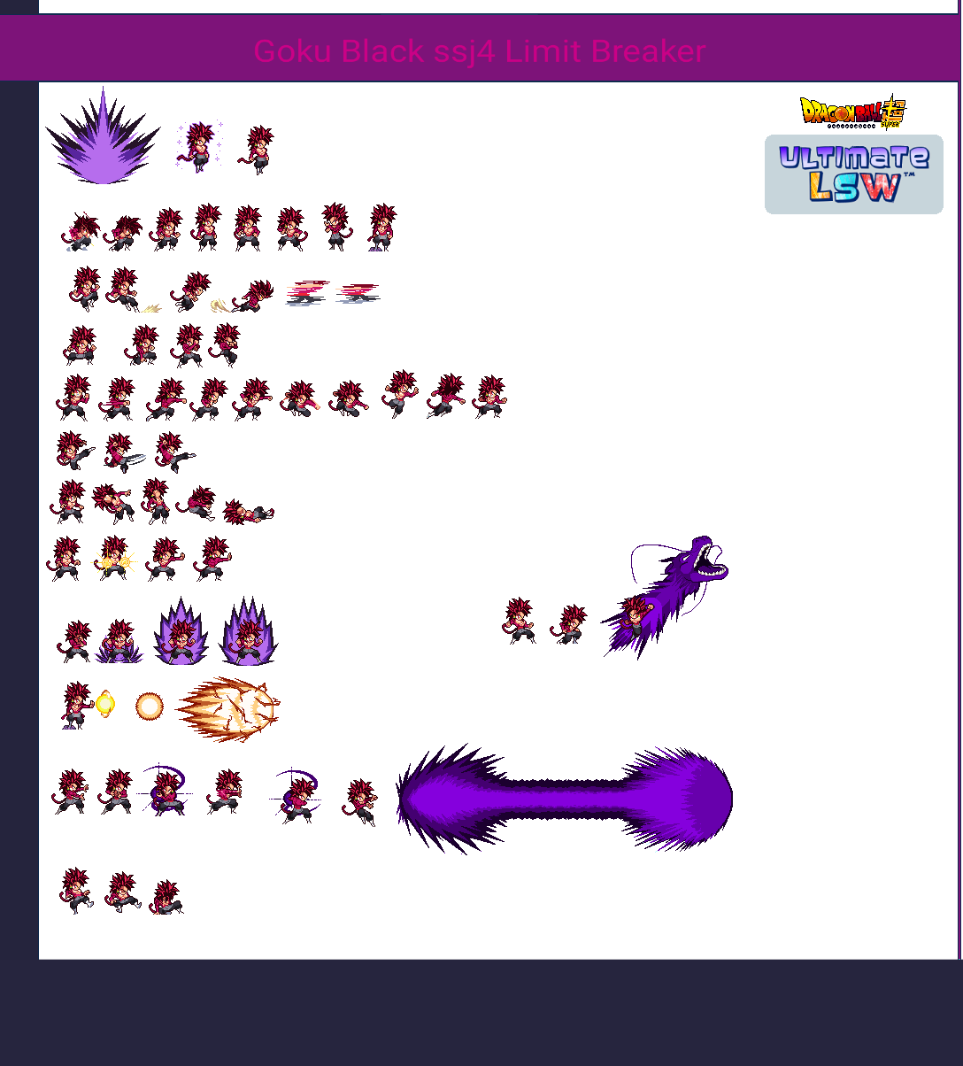 Sprite Goku Black Ssj4 Limit Breaker Ulsw by Paulo343r on DeviantArt