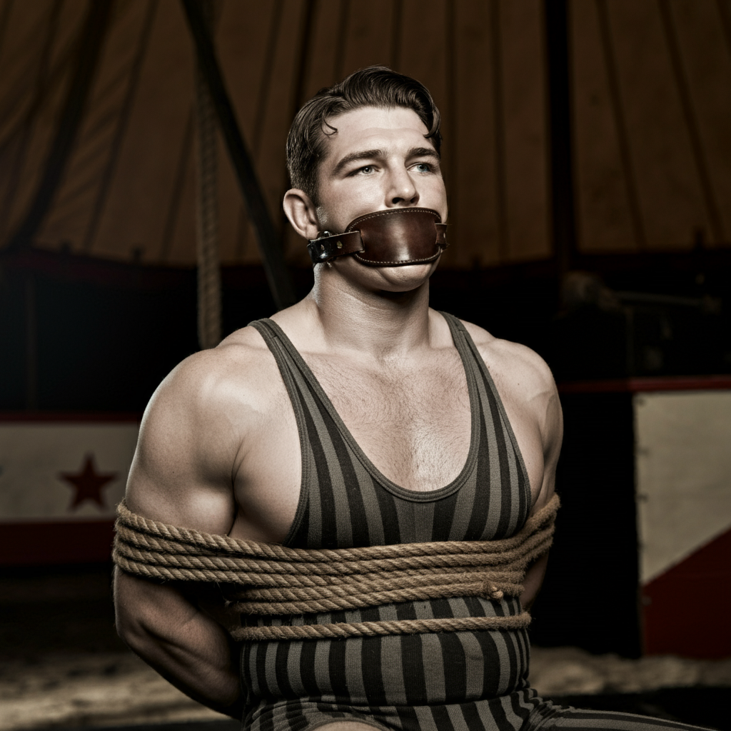 Tied Up Old Timey Strongman Bound And Gagged By Cybertied On DeviantArt tied-up-old-timey-strongman-bound-and-gagged-by-cybertied-on-deviantart