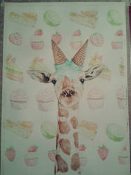 Giraffe likes sweets