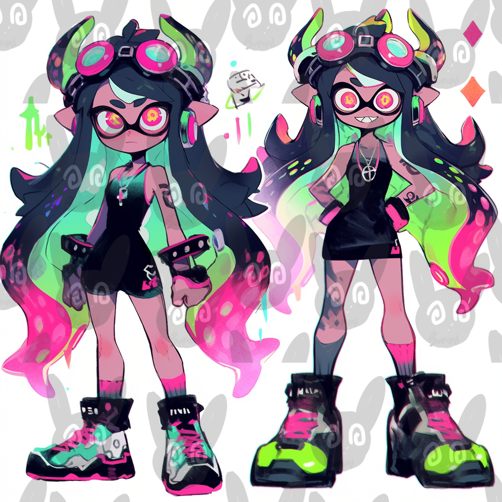 Splatoon Inking Pixelated 032 splatoon inking ai adopt (5) by BunniAio on DeviantArt