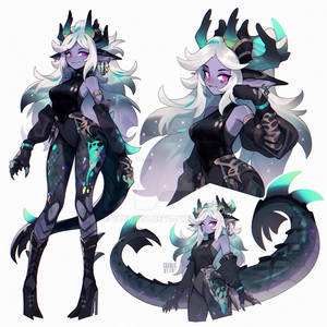 blue spit fire dragon girl ai adopt (promo)