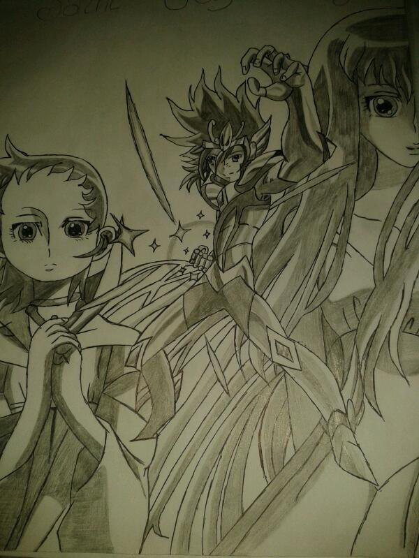 aria (saint seiya and 1 more) drawn by luode
