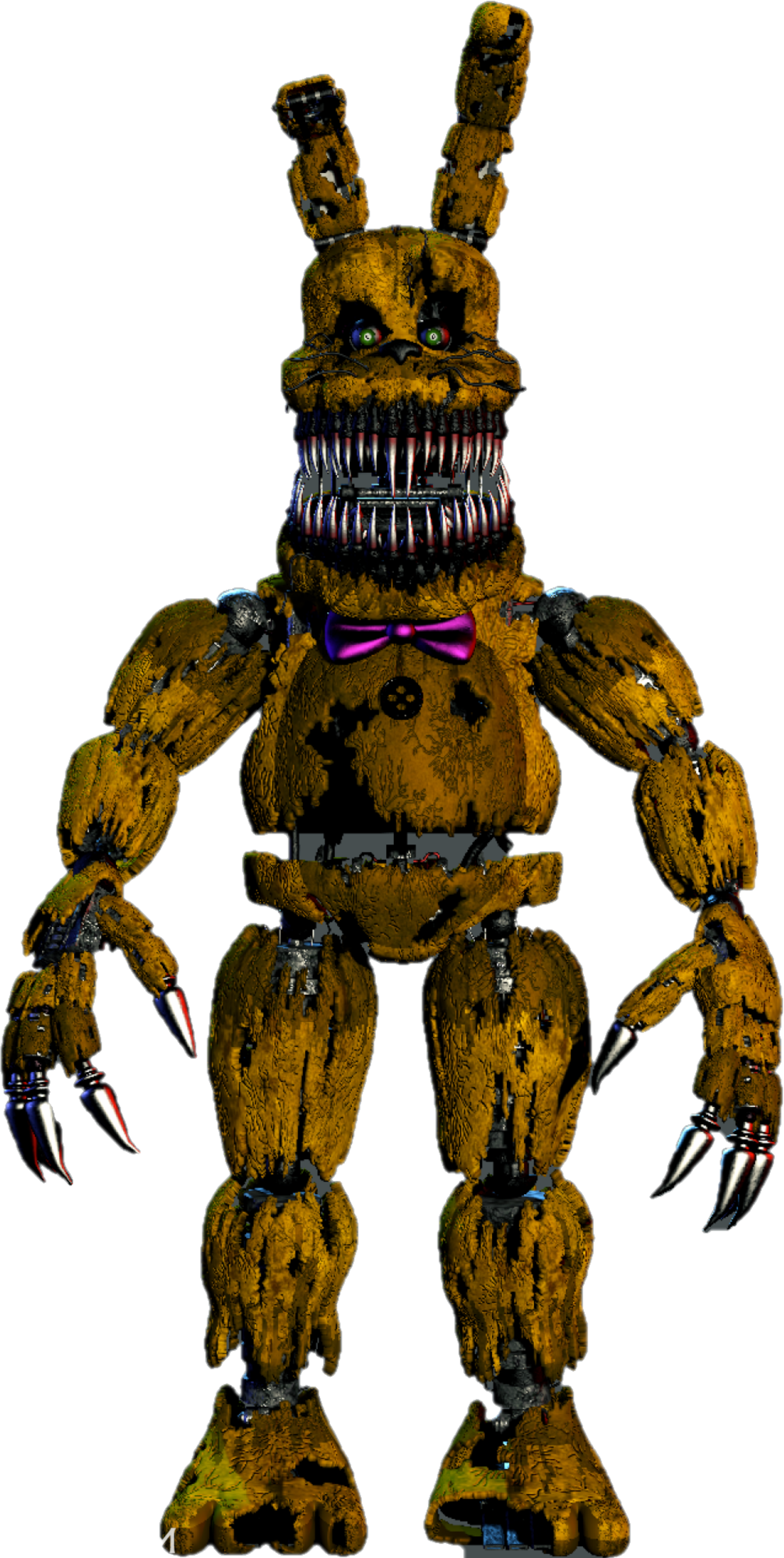 FNAF 4 Nightmare Springbonnie Full Body V1 by MauricioToro2006 on ...
