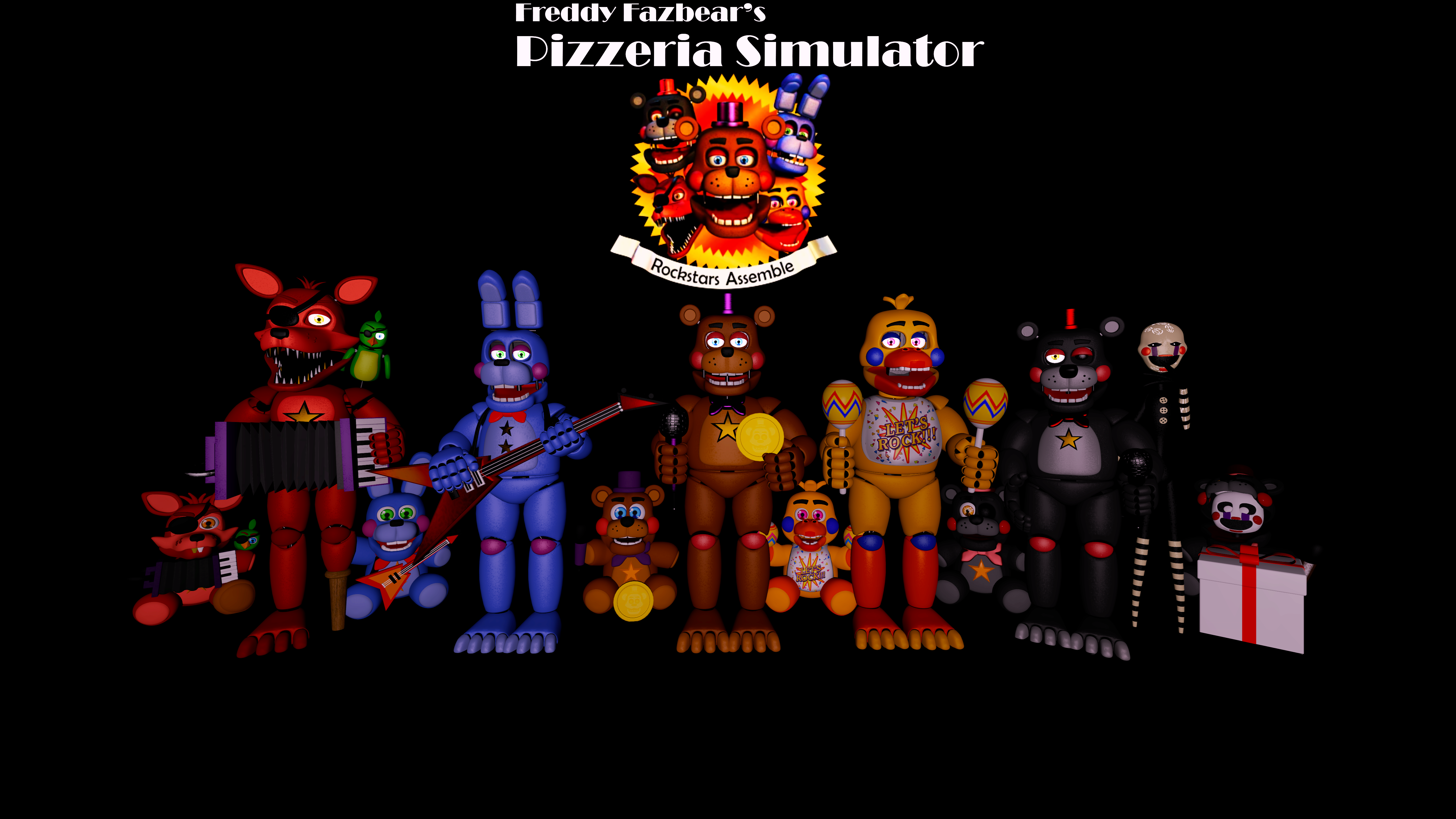 The Pizzeria Simulator Animatronics (FNAF 6) by GammasGrim on Newgrounds