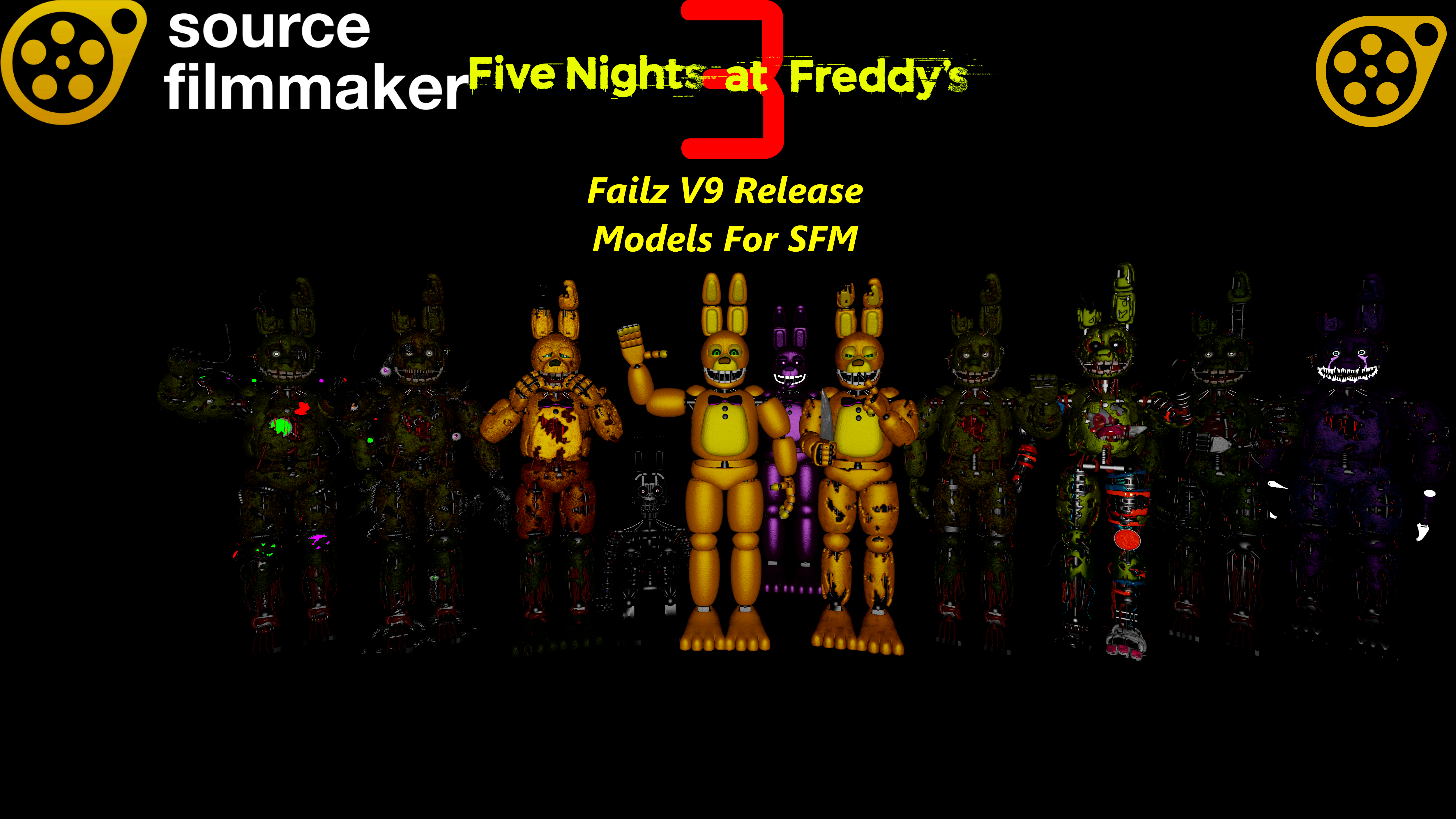 Spring Stage Fnaf Model SFM FNAF 3 Springs Failz V9 Models For SFM by MauricioToro2006 on ...