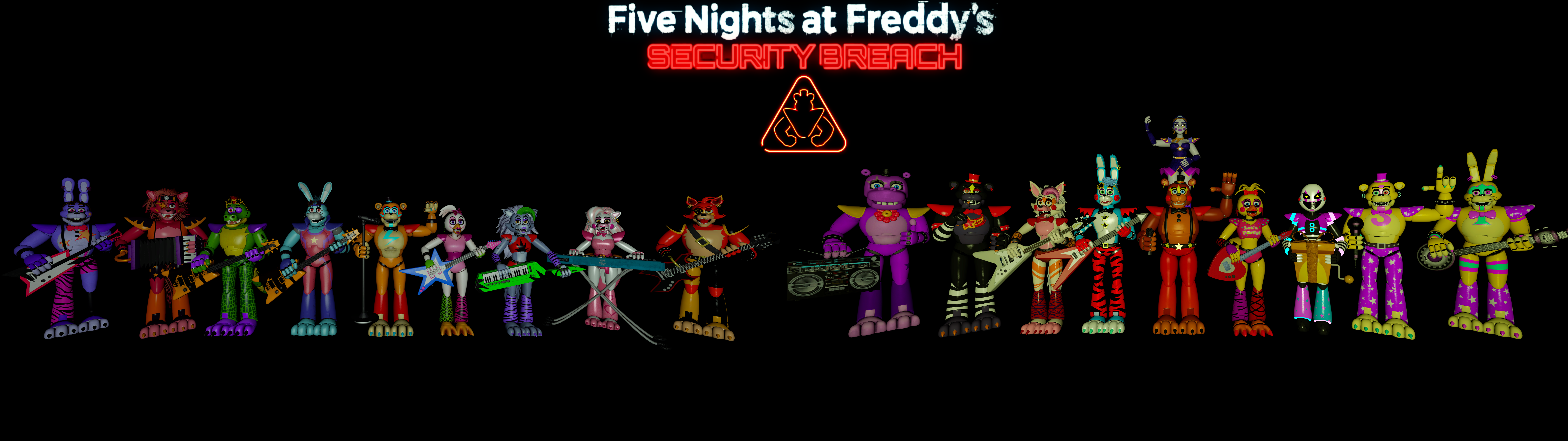 FNAF SB Glamrock Animatronics Wallpaper by mauricio2006 on DeviantArt