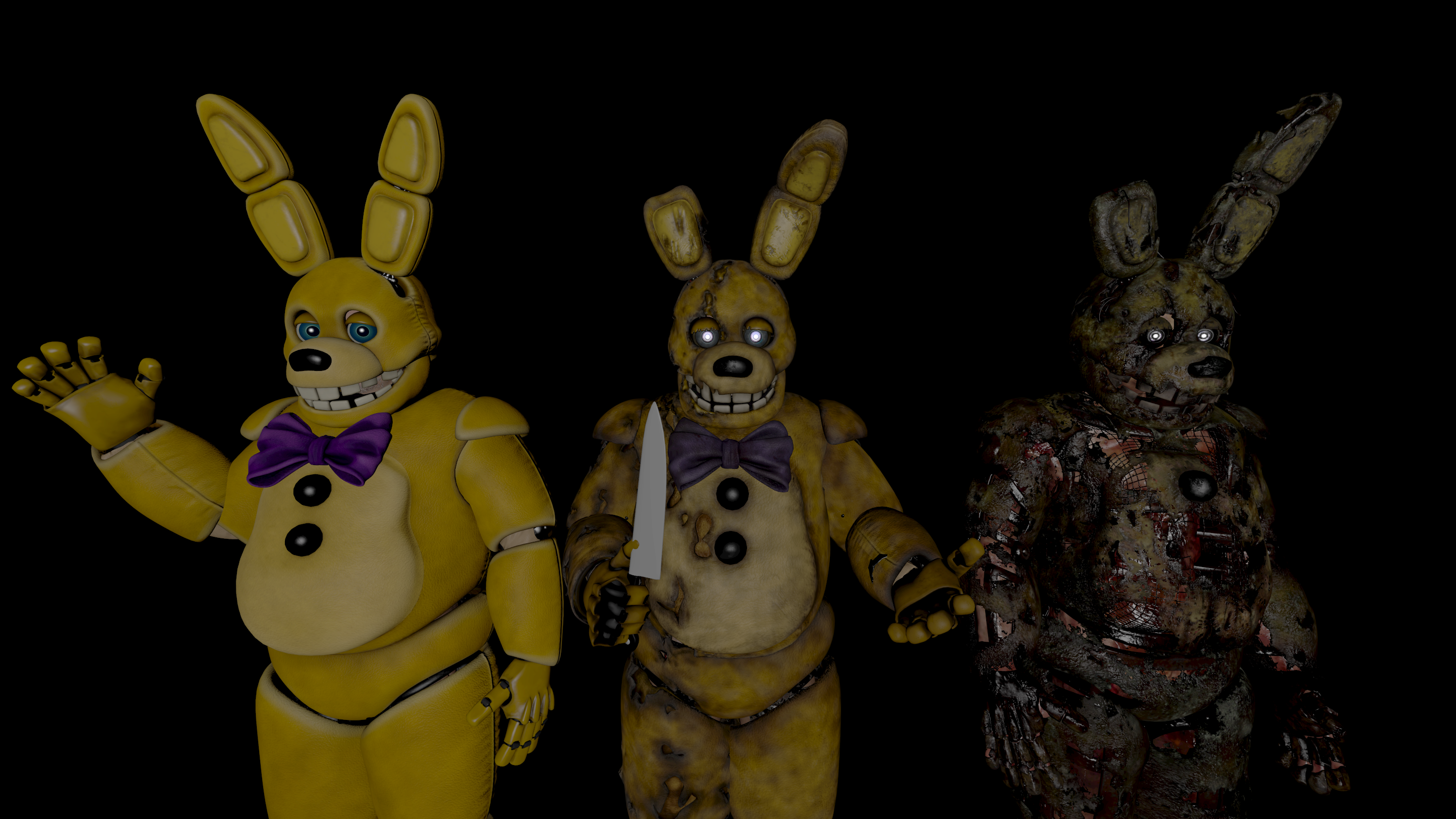 SFM FNAF Movie The Yellow Rabbit And Green Rabbit by MauricioToro2006 ...