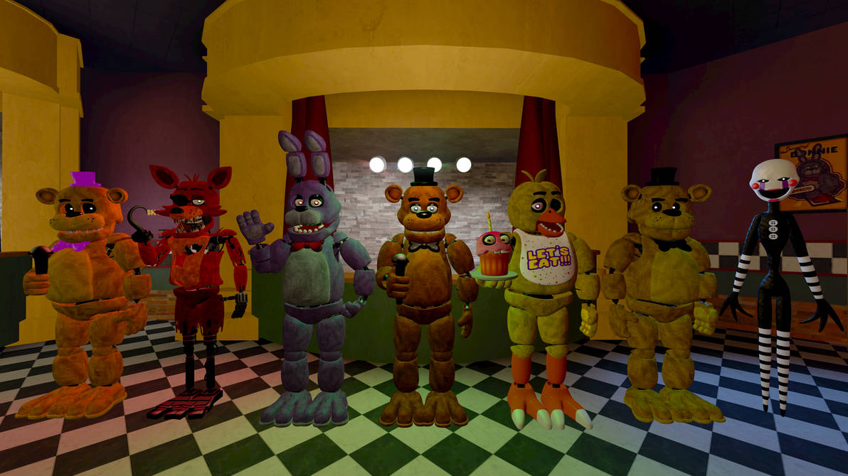 SFM FNAF Freddy Fazbear And His Friends V2 by MauricioToro2006 on ...